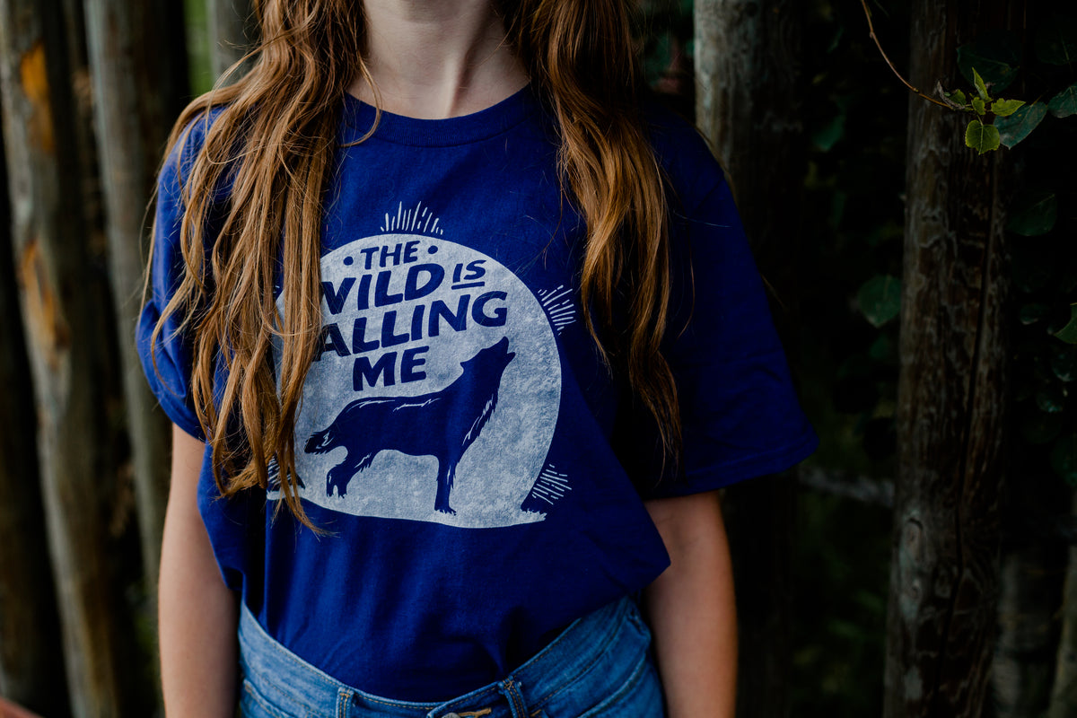 Wild is Calling Navy Kids Tee