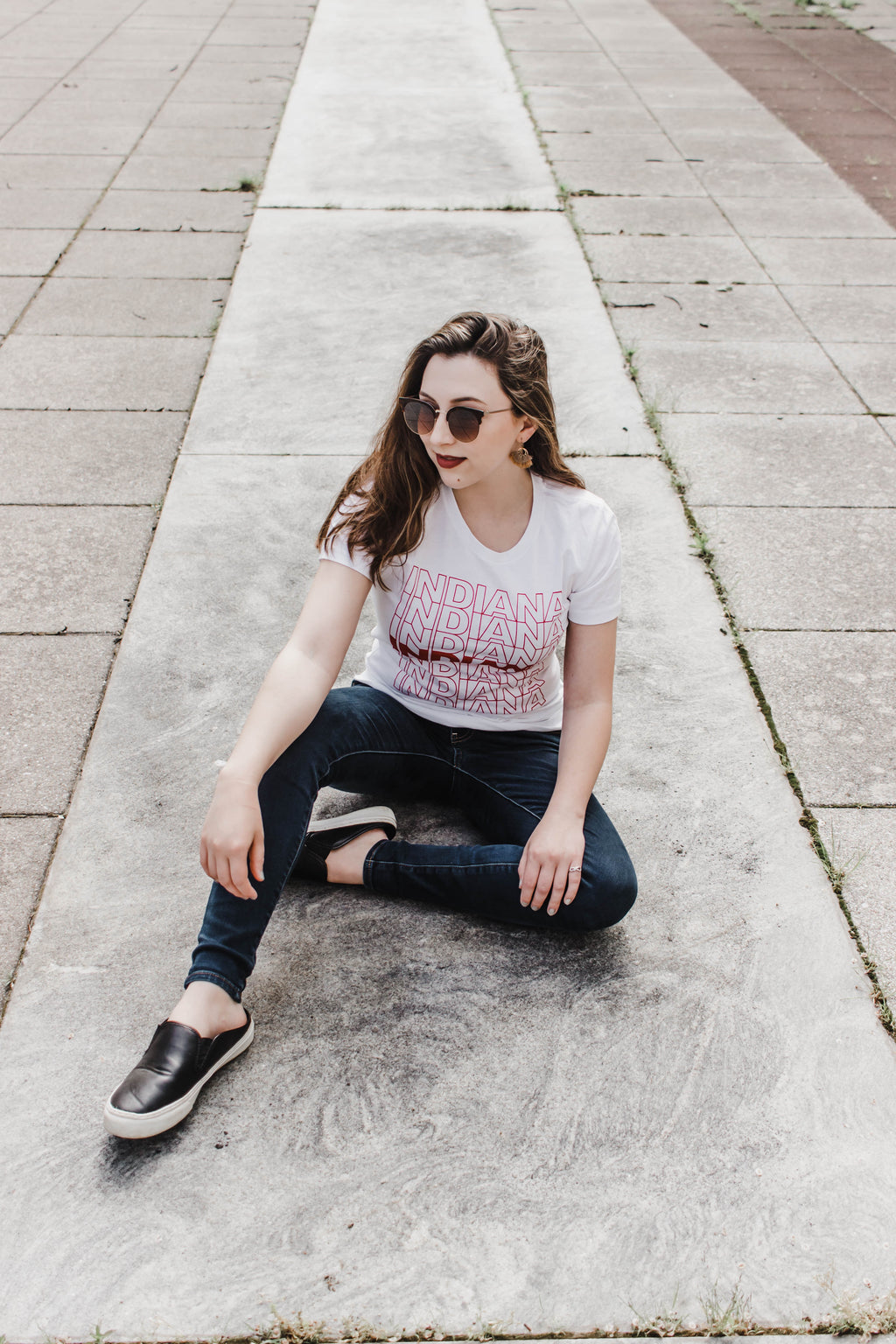 Indiana Have a Nice Day Tee: Retro Womens Graphic Shirt