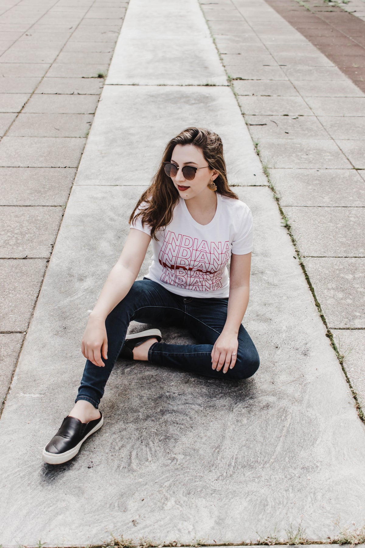 Indiana Have a Nice Day Tee: Retro Womens Graphic Shirt