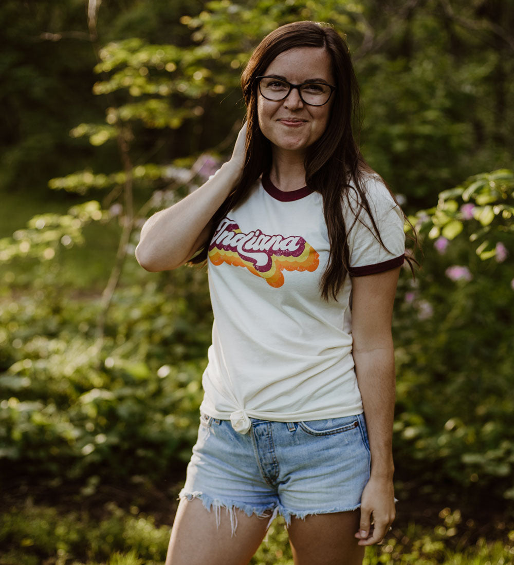 Retro Indiana Ringer Tee: Vintage 70s Style Shirt