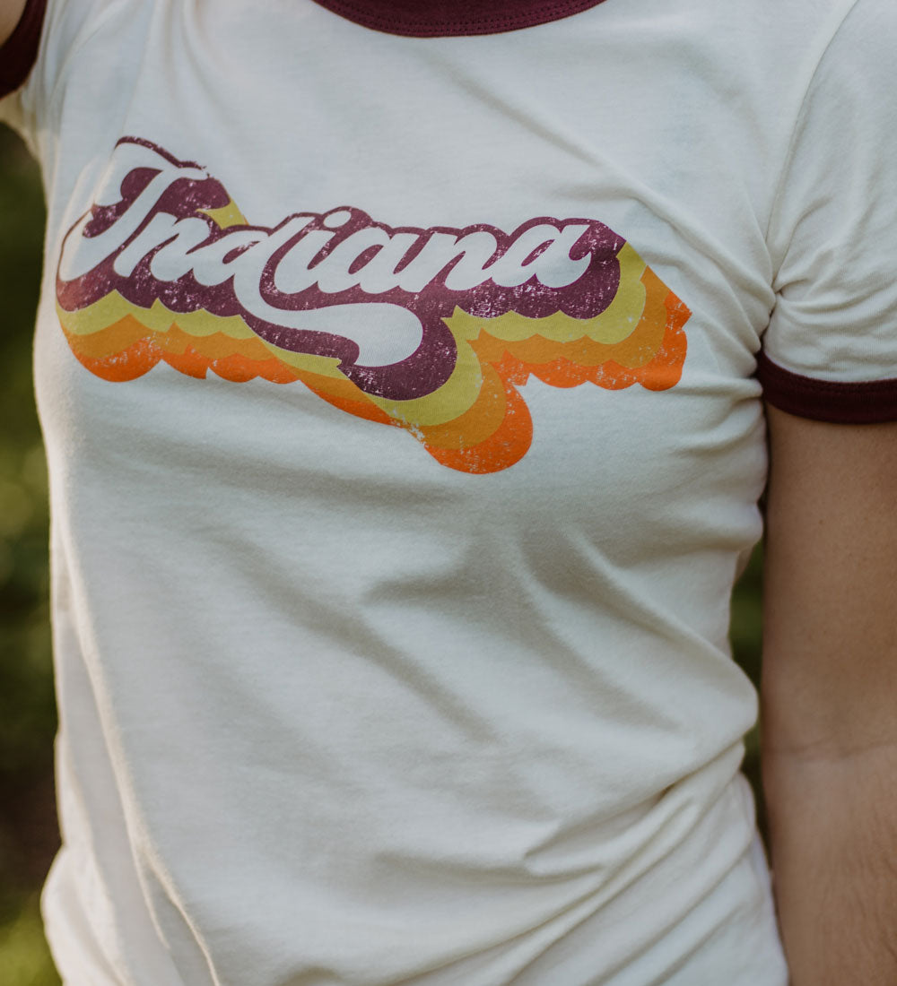 Retro Indiana Ringer Tee: Vintage 70s Style Shirt