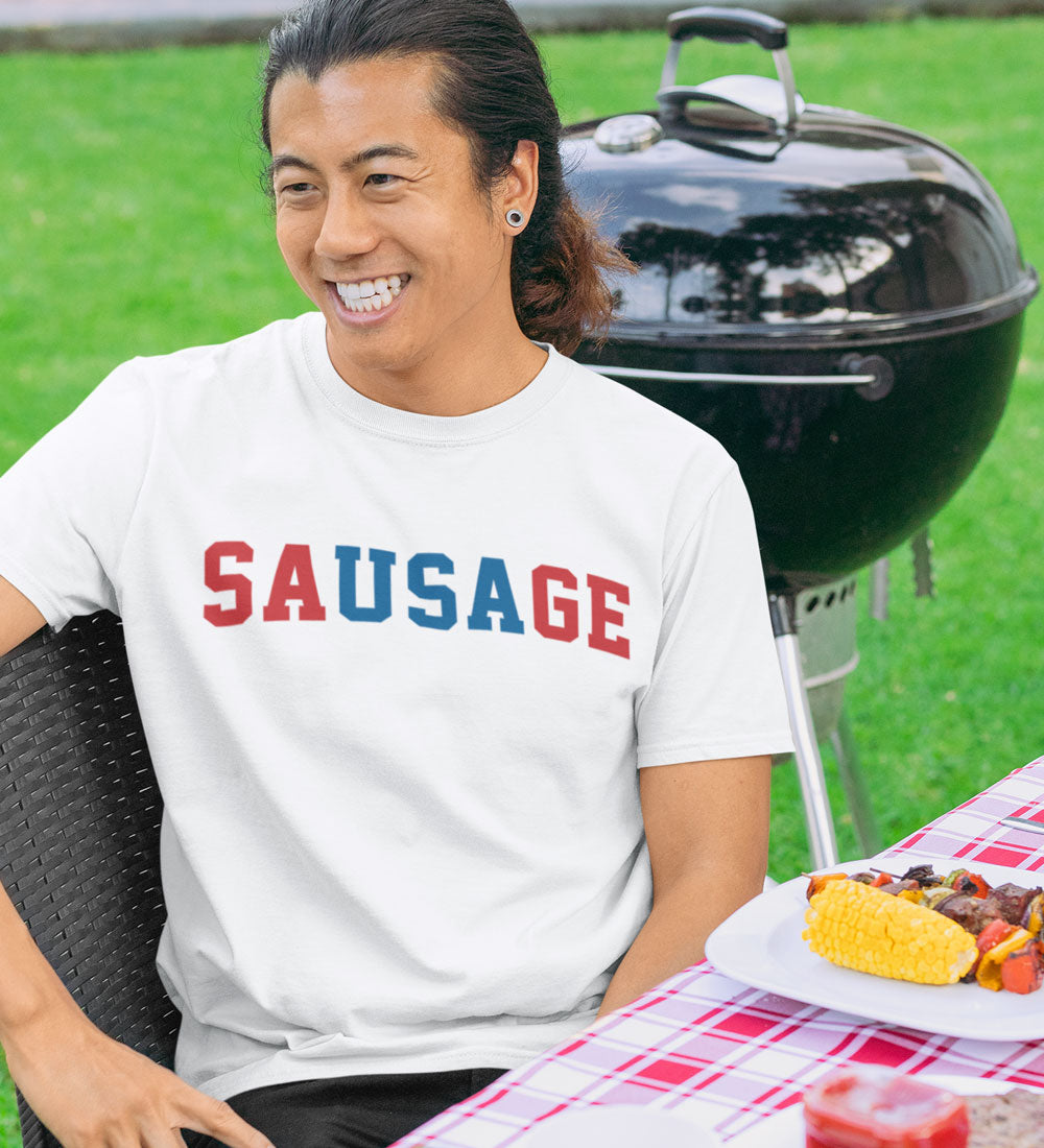 USA Sausage Tee: Funny 4th of July Shirt