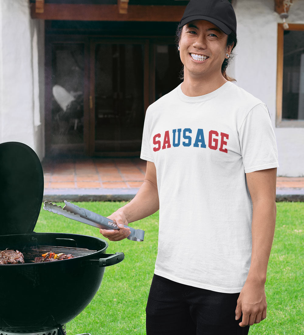 USA Sausage Tee: Funny 4th of July Shirt