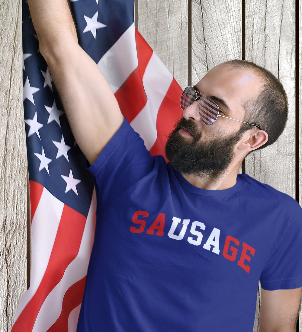 USA Sausage Tee: Funny 4th of July Shirt
