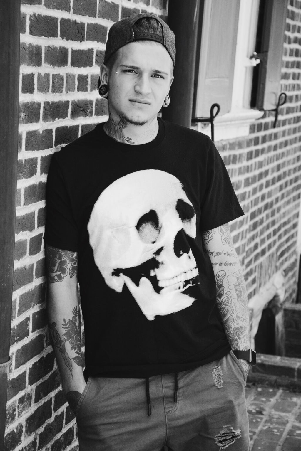 Skull Graphic Tee: Adult Punk Skeleton Shirt