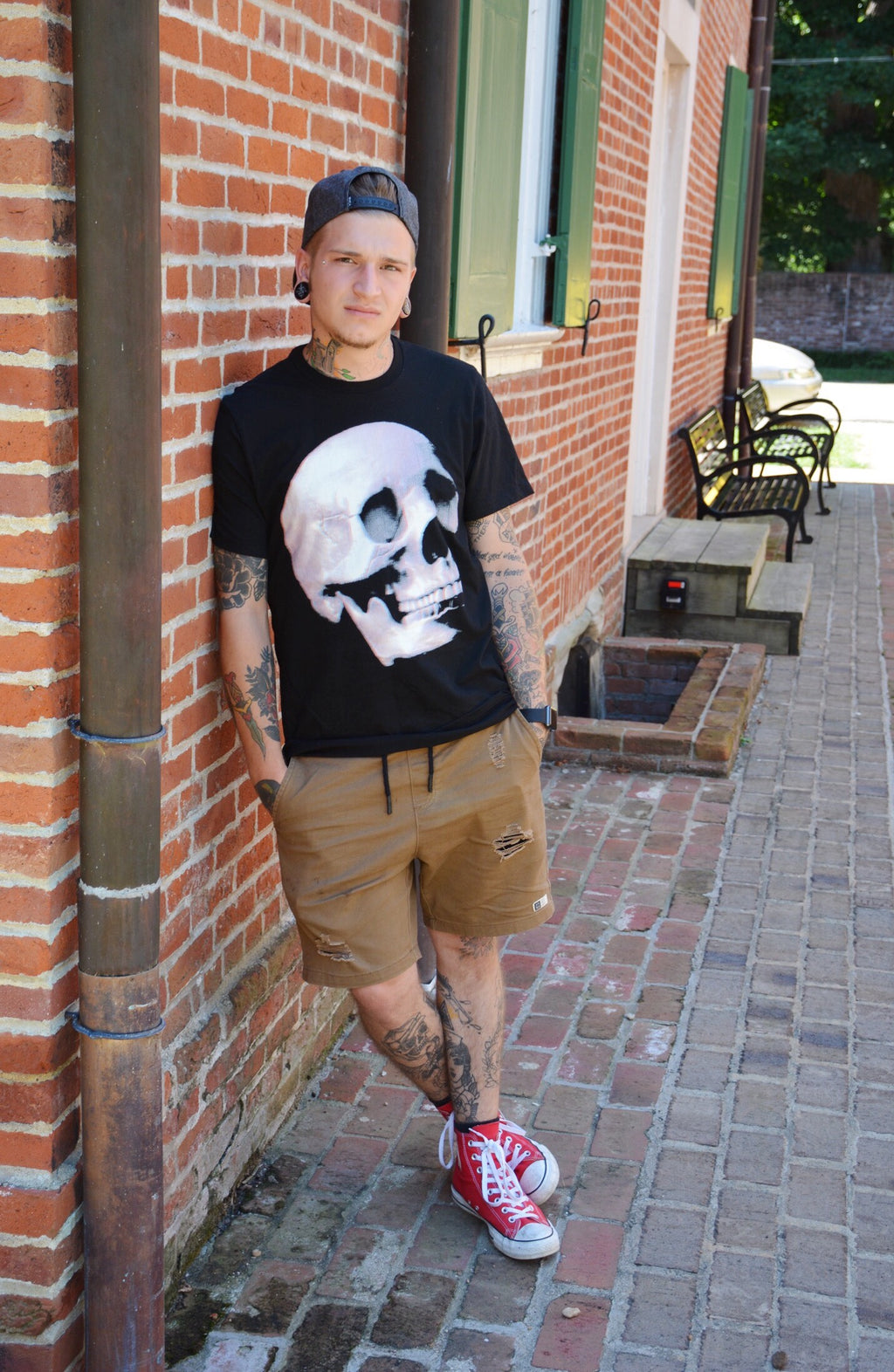 Skull Graphic Tee: Adult Punk Skeleton Shirt