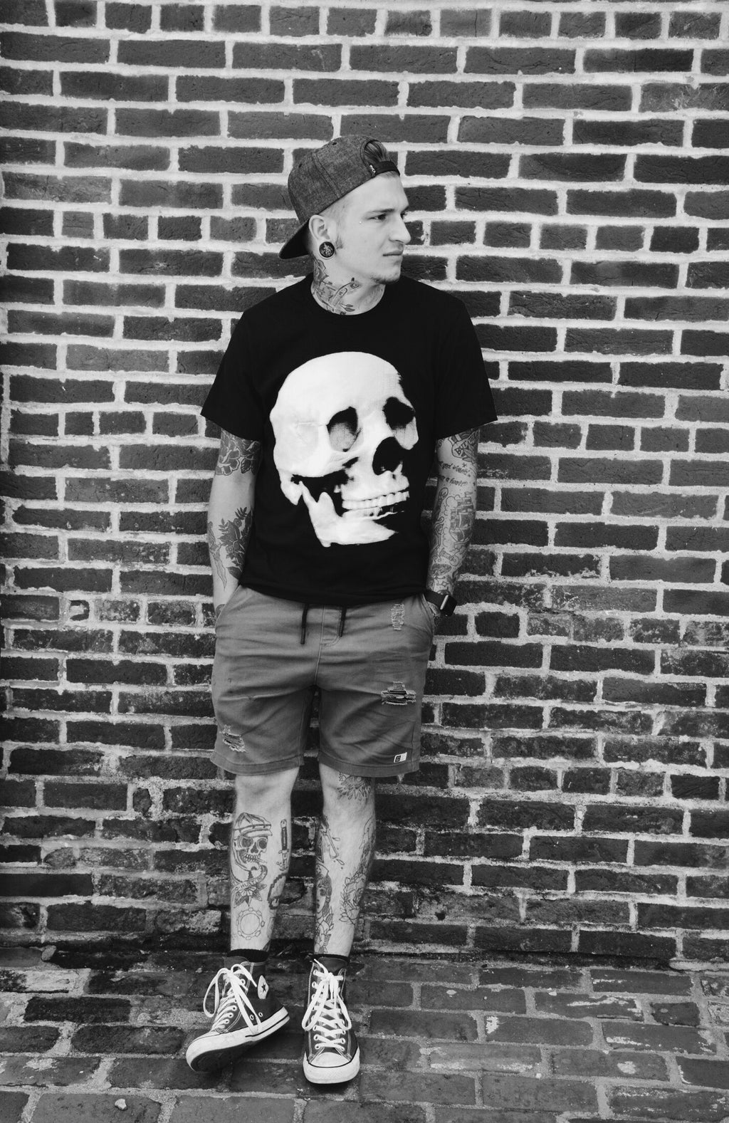 Skull Graphic Tee: Adult Punk Skeleton Shirt