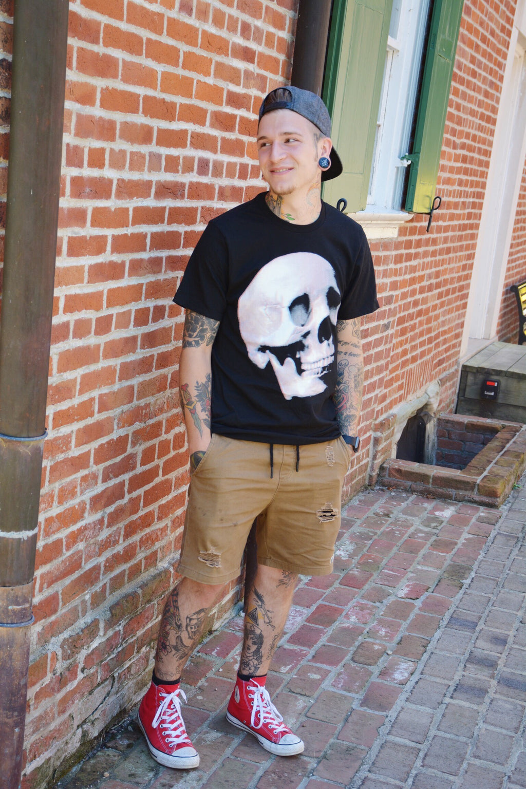 Skull Graphic Tee: Adult Punk Skeleton Shirt