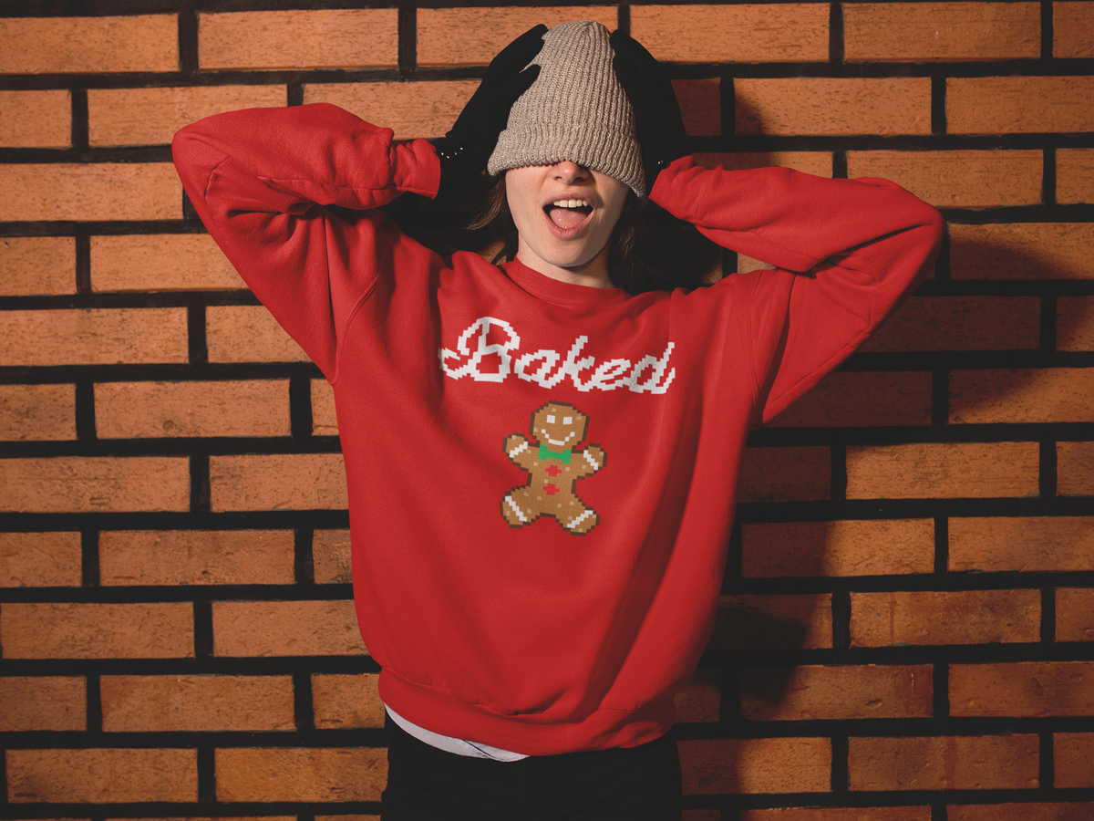 Baked Gingerbread Man Sweatshirt: Funny Ugly Christmas Pullover