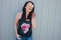 Indiana Peonies Tank: Floral Racerback Shirt