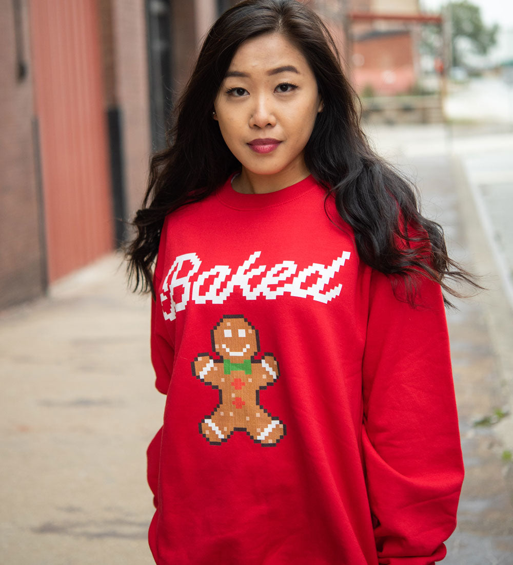 Baked Gingerbread Man Sweatshirt: Funny Ugly Christmas Pullover