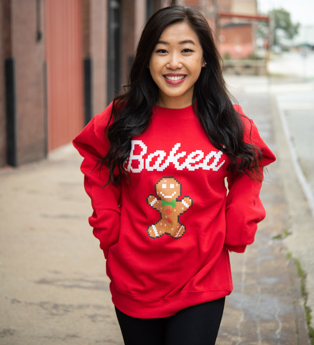 Baked Gingerbread Man Sweatshirt: Funny Ugly Christmas Pullover