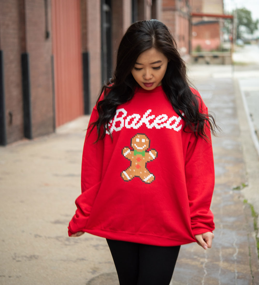 Baked Gingerbread Man Sweatshirt: Funny Ugly Christmas Pullover