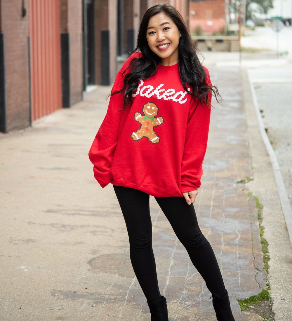 Baked Gingerbread Man Sweatshirt: Funny Ugly Christmas Pullover