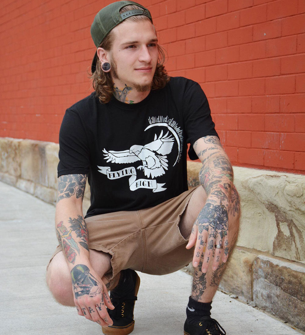"Flying High" Black Tee