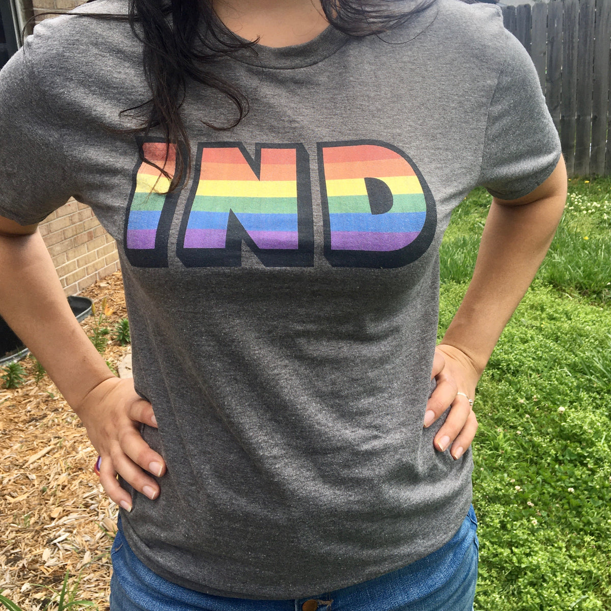 Indiana Pride Rainbow Tee: LGBTQ Unisex Shirt