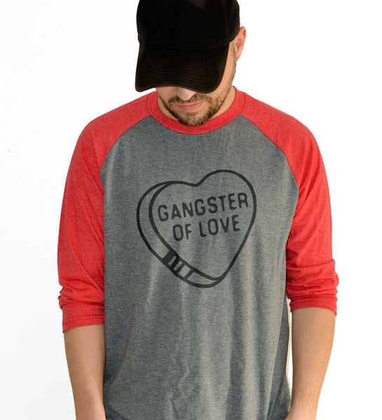 "Gangster of Love" Red & Gray Raglan Tee
