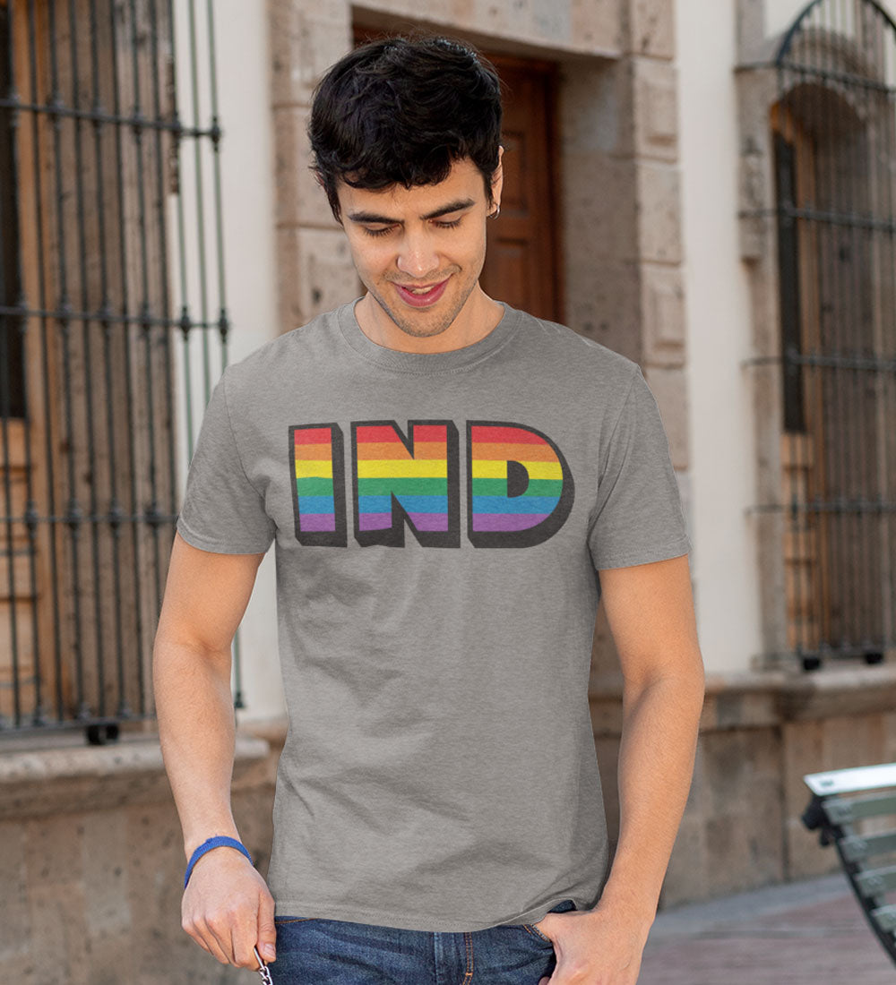 Indiana Pride Rainbow Tee: LGBTQ Unisex Shirt