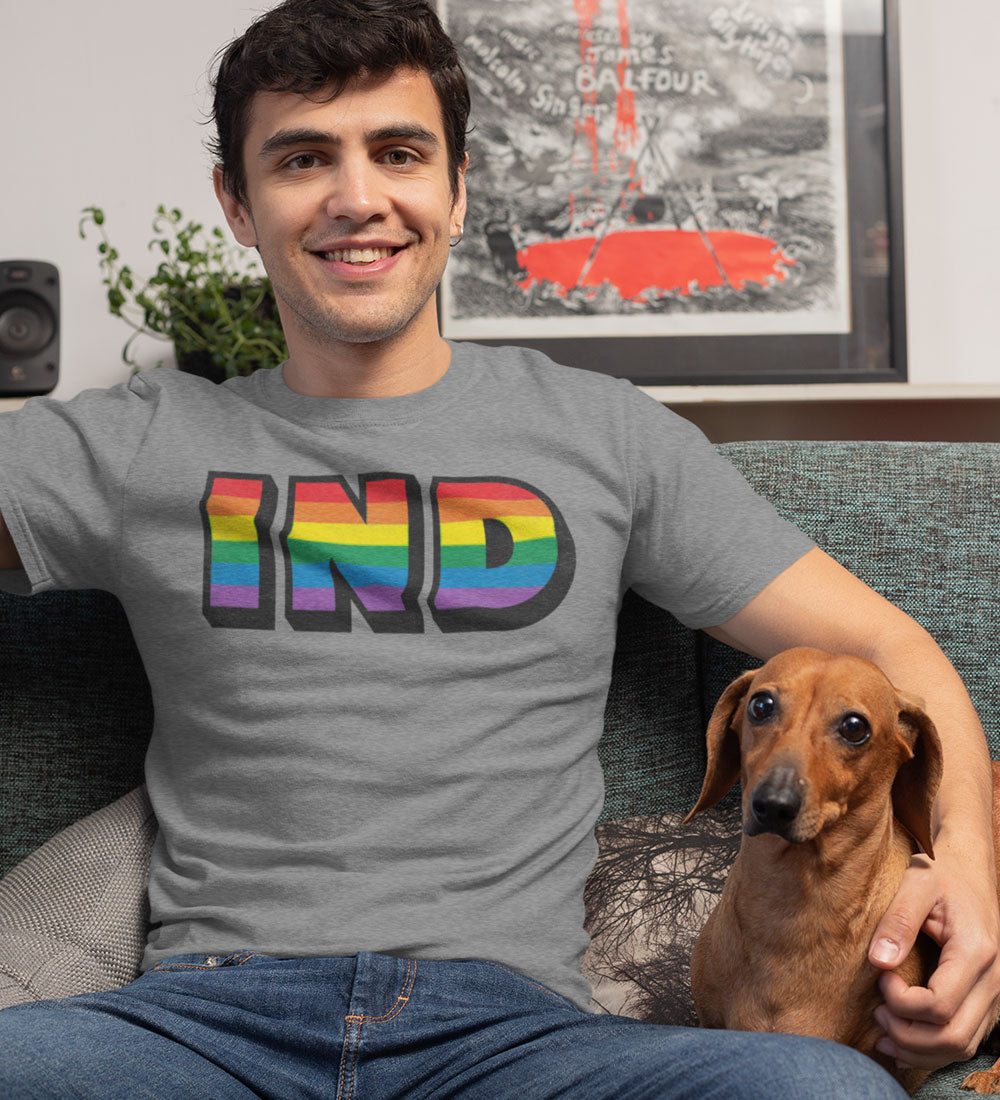 Indiana Pride Rainbow Tee: LGBTQ Unisex Shirt