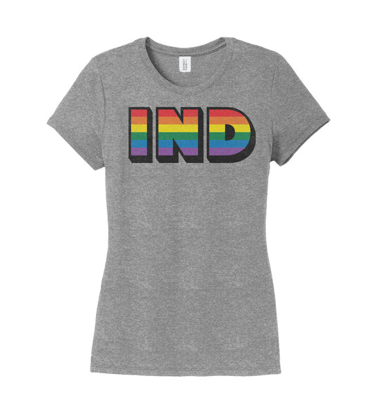"Indiana Pride" Gray Womens Tee