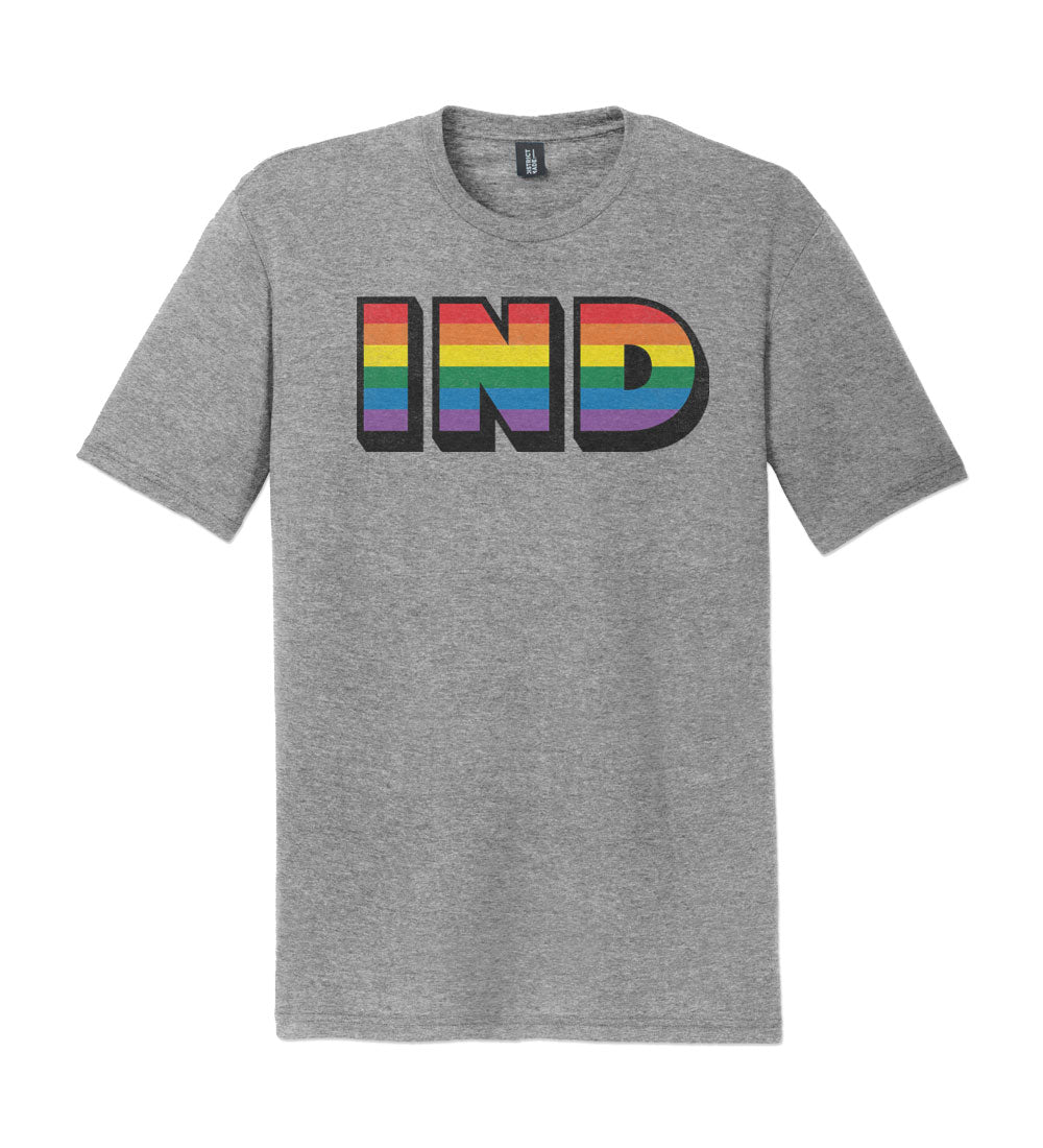 Indiana Pride Rainbow Tee: LGBTQ Unisex Shirt