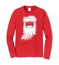 Indiana Santa Long Sleeve Tee: Unisex Red Christmas Shirt