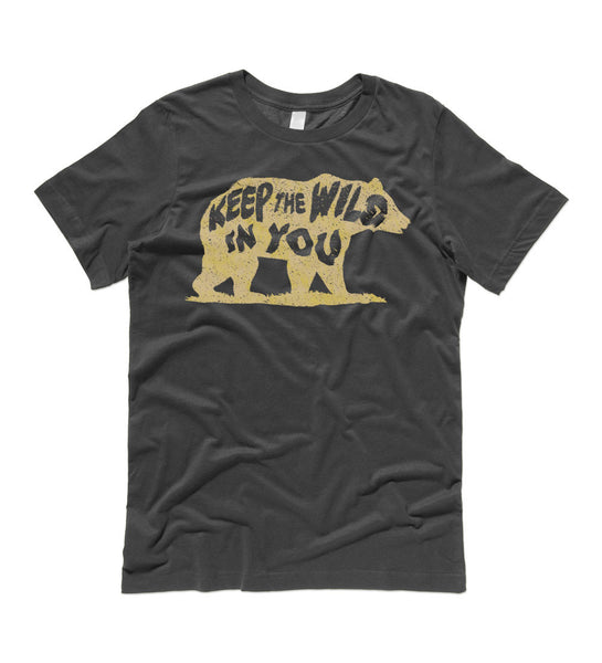 "Keep the Wild in You" Charcoal Gray Tee
