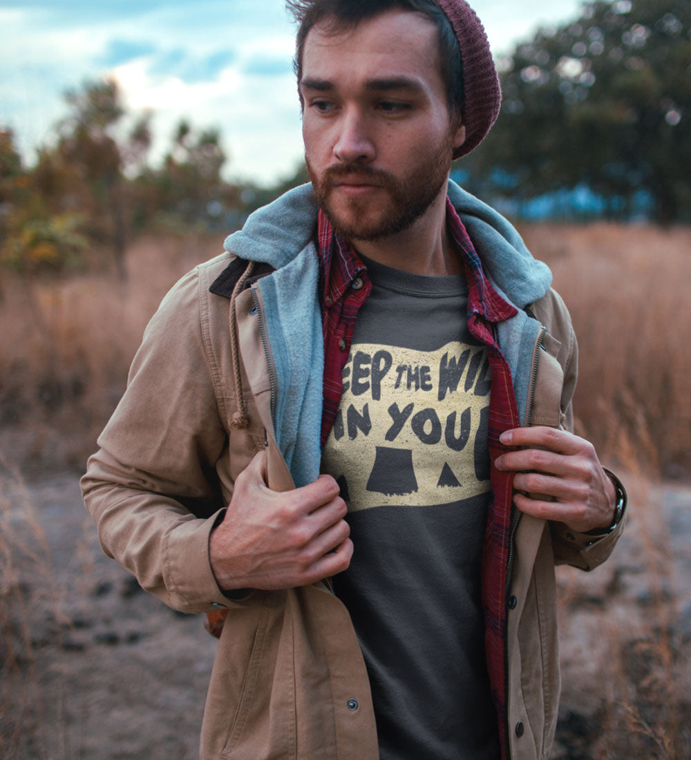 "Keep the Wild in You" Charcoal Gray Tee