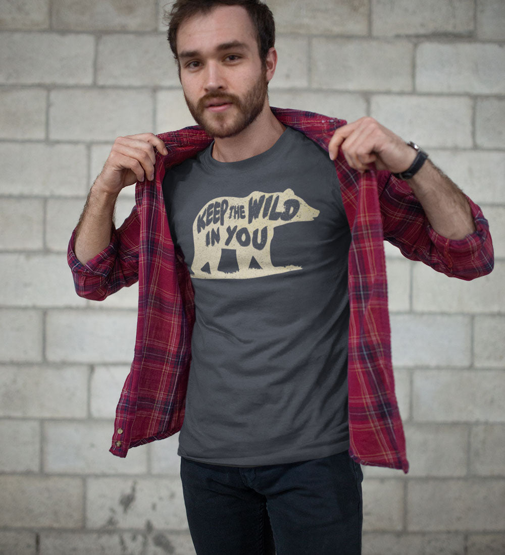 "Keep the Wild in You" Charcoal Gray Tee