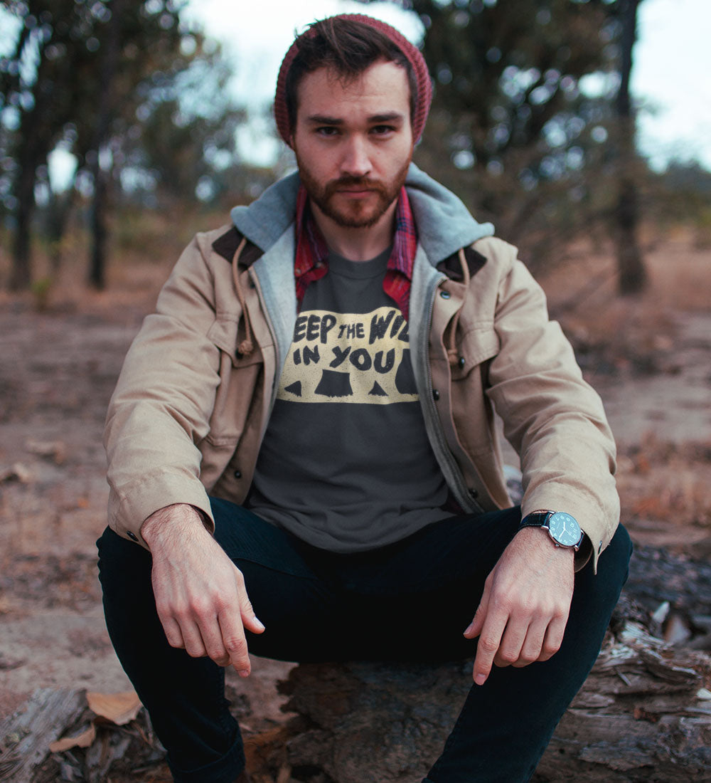 "Keep the Wild in You" Charcoal Gray Tee