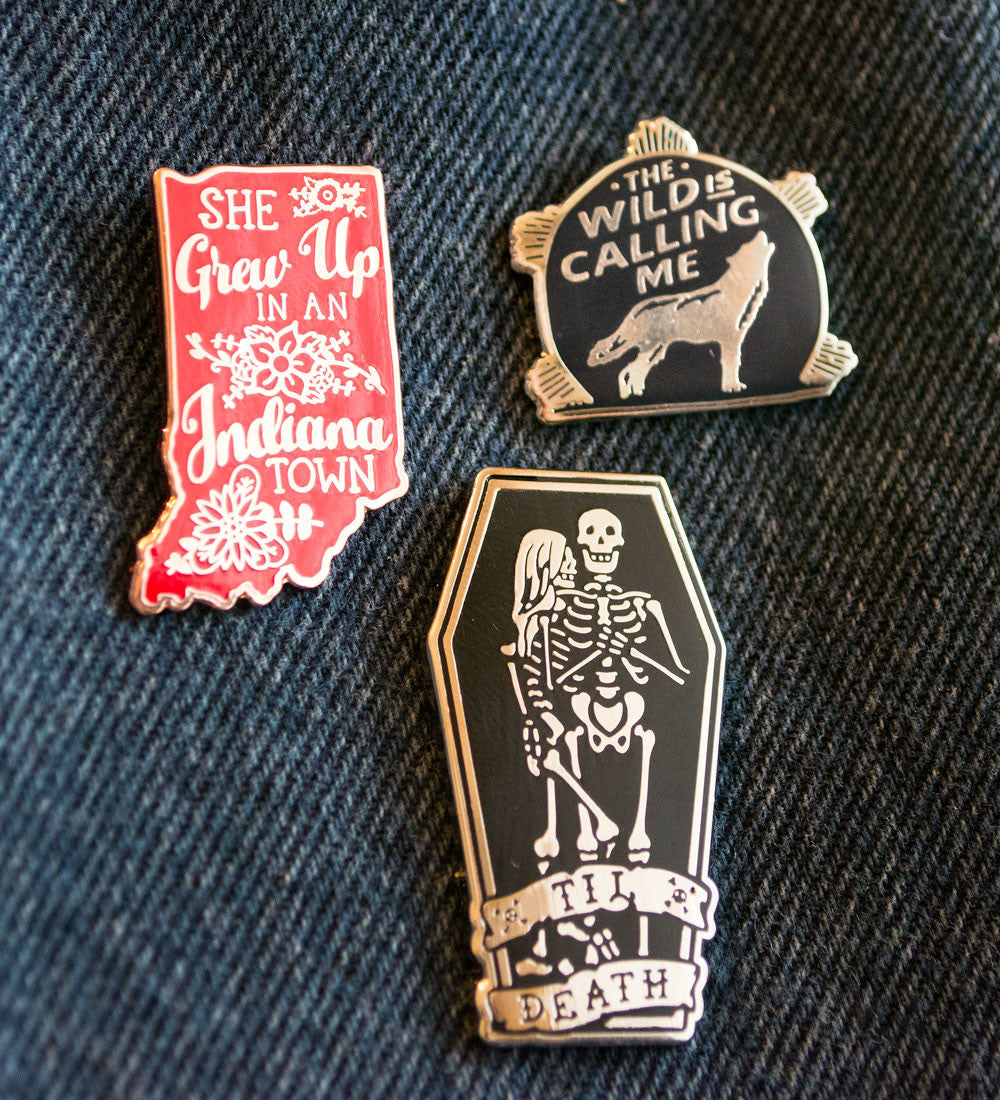 "She Grew Up In An Indiana Town" Lapel Pin