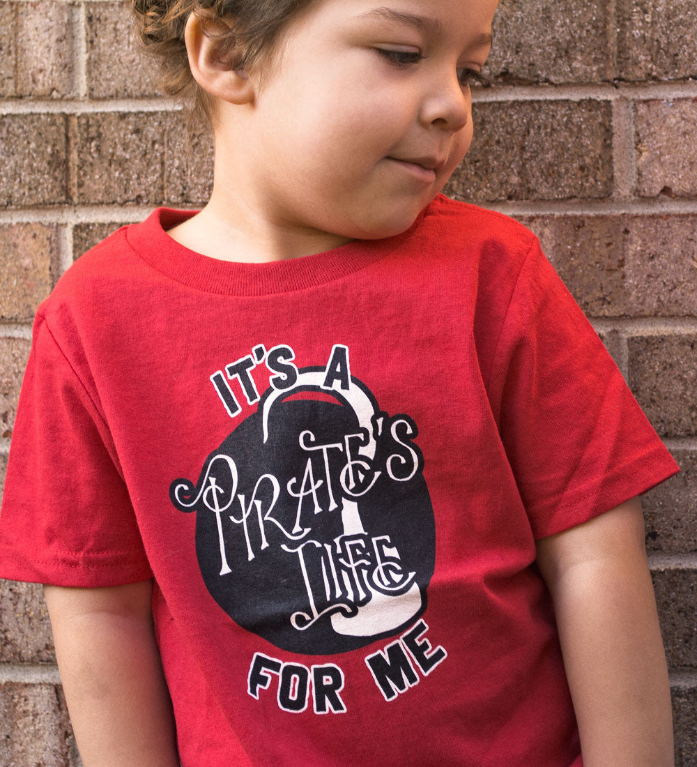 "Pirate's Life" Red Kids Tee