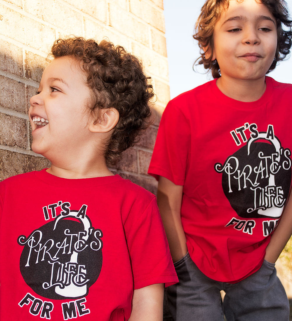 "Pirate's Life" Red Kids Tee