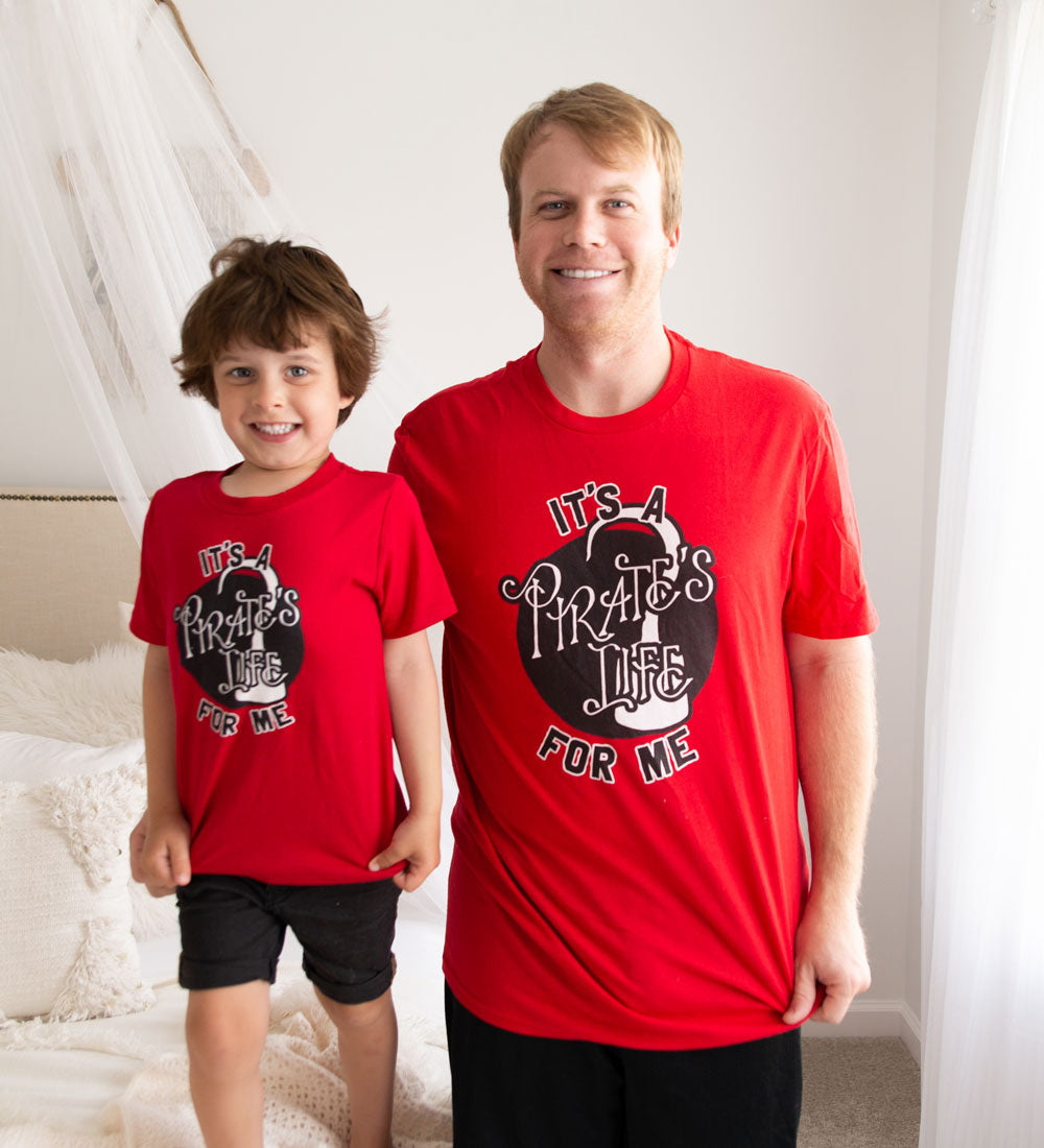 "Pirate's Life" Red Kids Tee