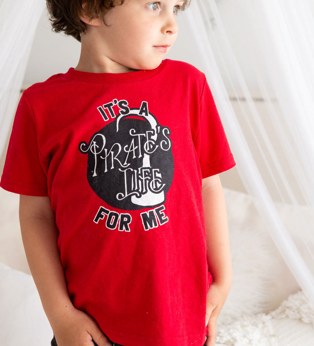 "Pirate's Life" Red Kids Tee