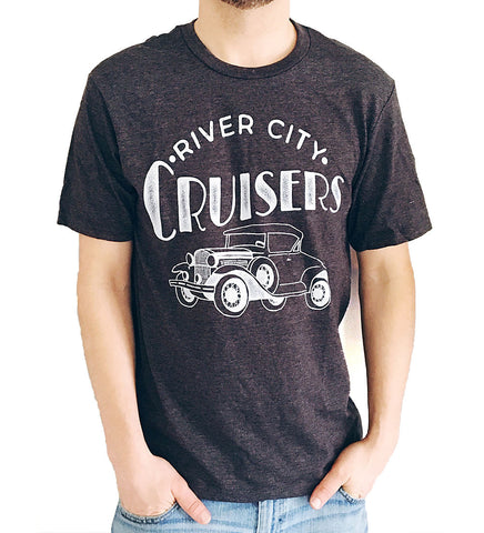 "River City Cruisers" Vintage Black Tee
