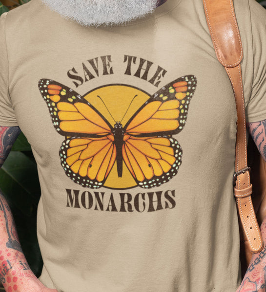 "Save the Monarchs" Retro Cream Tee