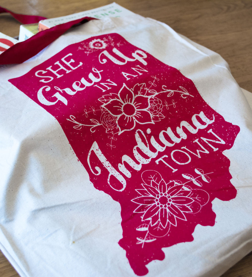 She Grew Up In An Indiana Town Tote Bag