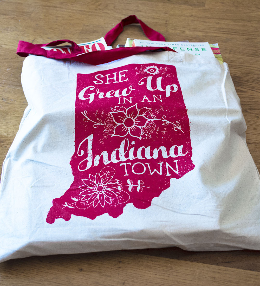 She Grew Up In An Indiana Town Tote Bag
