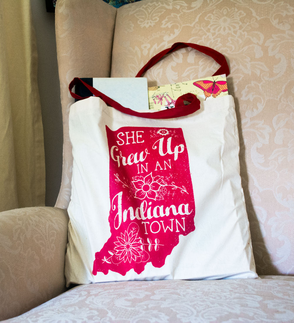 She Grew Up In An Indiana Town Tote Bag
