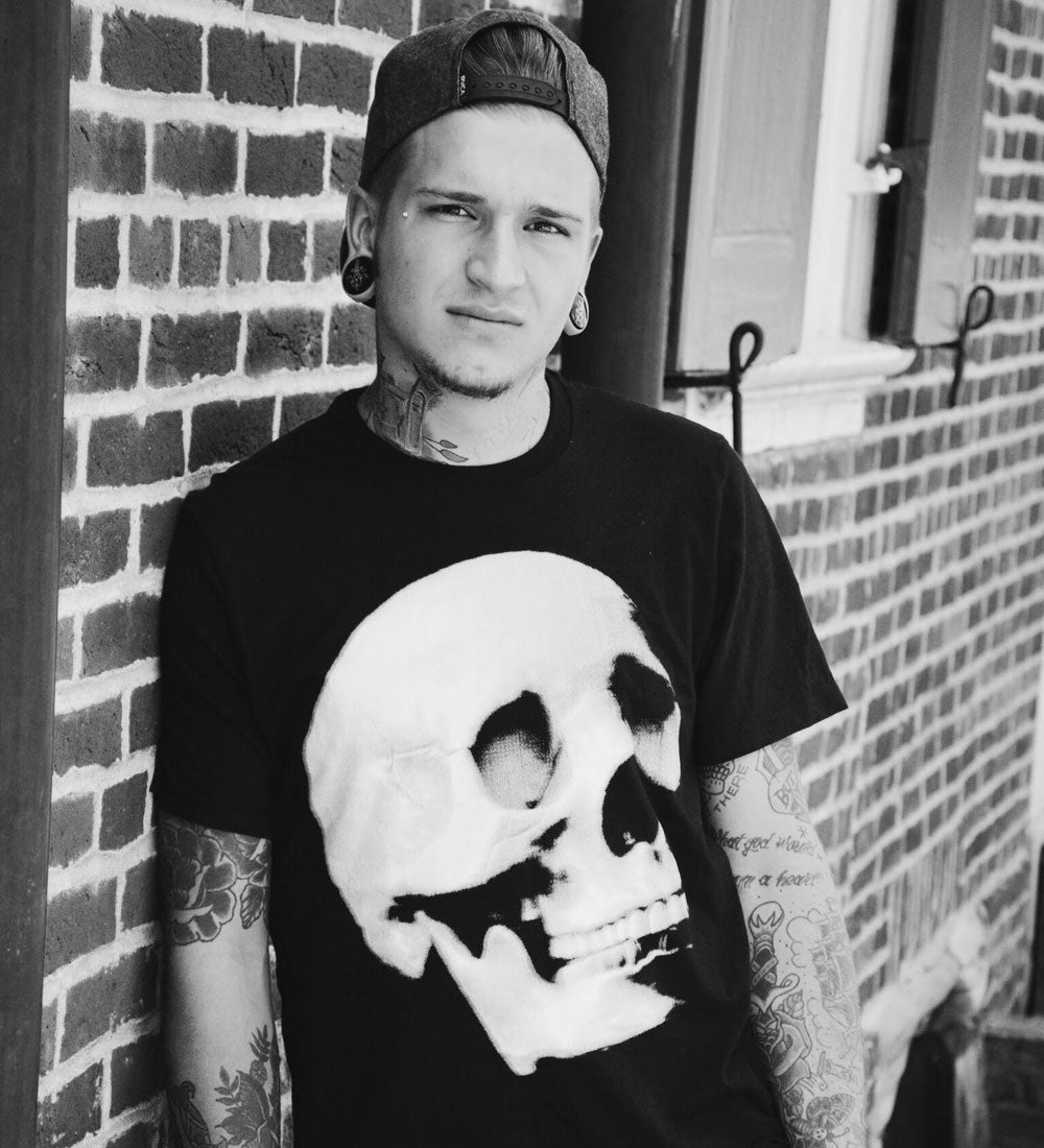 "Skull" Black Tee