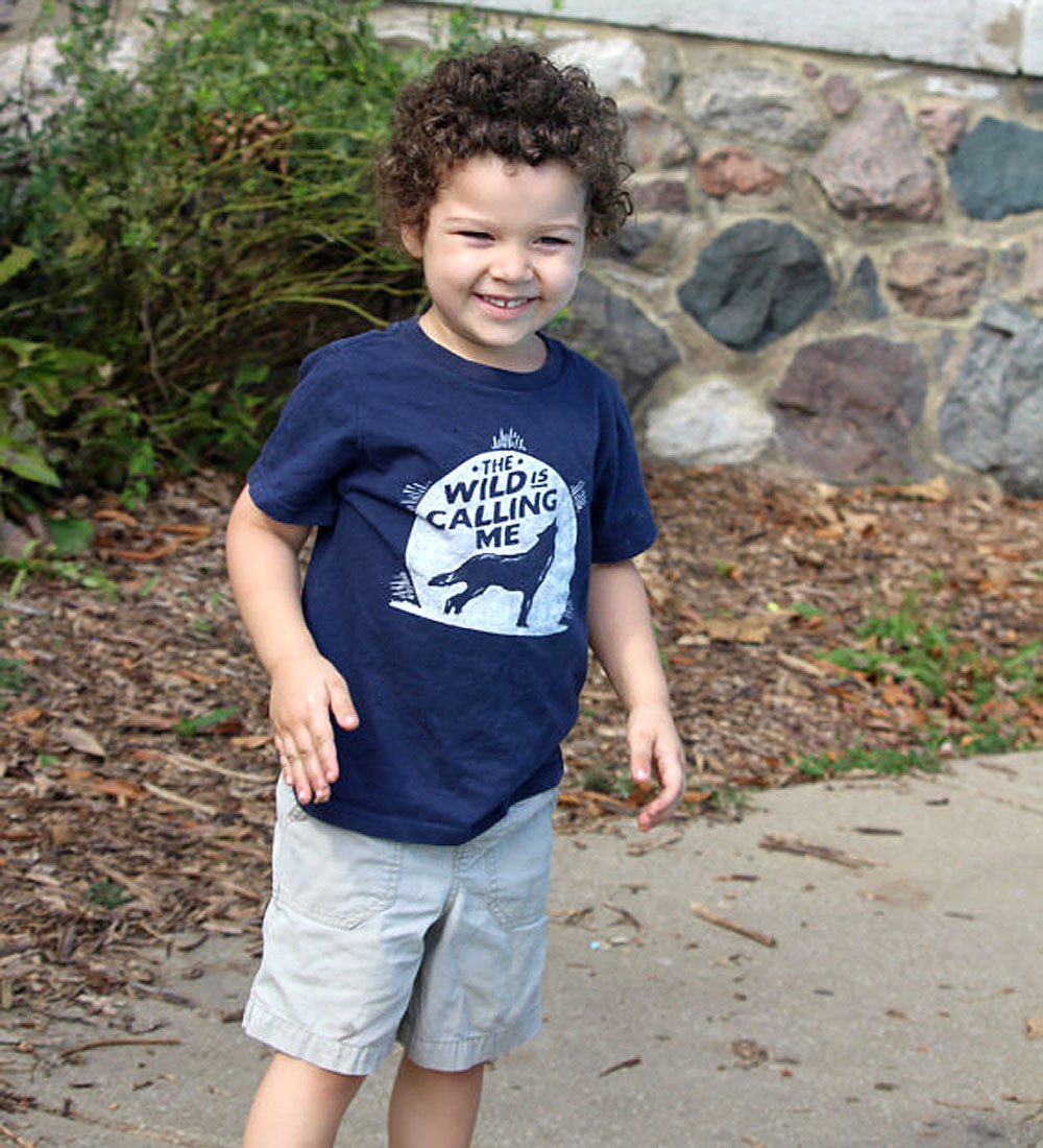 Wild is Calling Navy Kids Tee