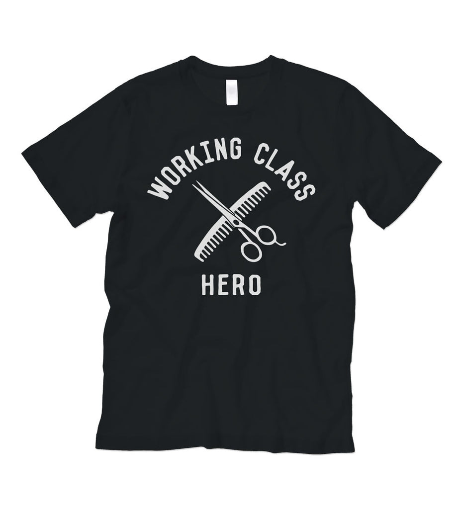 "Working Class Hero - Barber" Black Tee