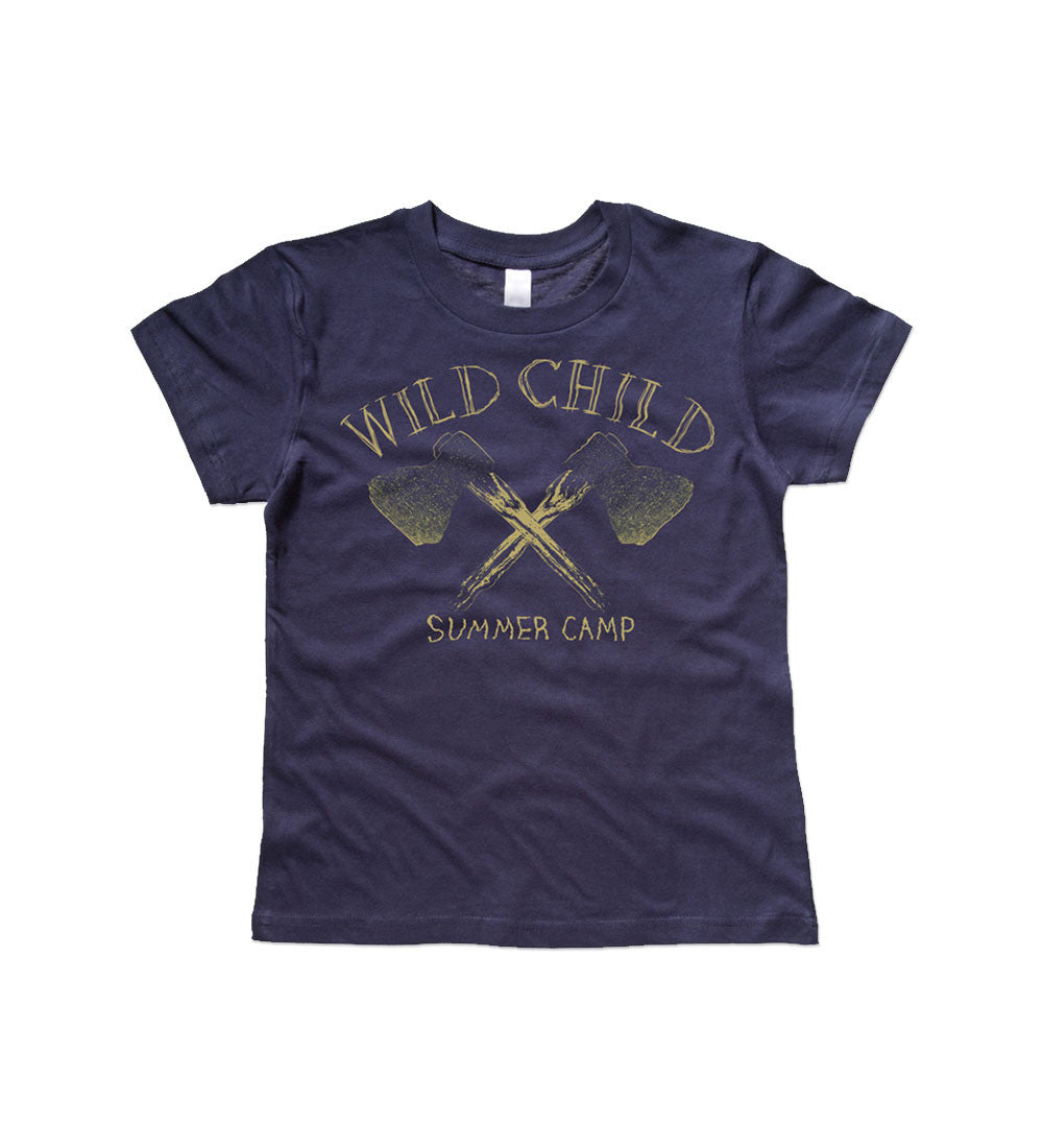 "Wild Child" Navy Kids Tee