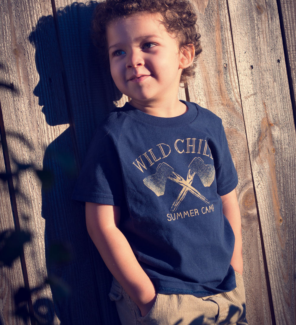 "Wild Child" Navy Kids Tee