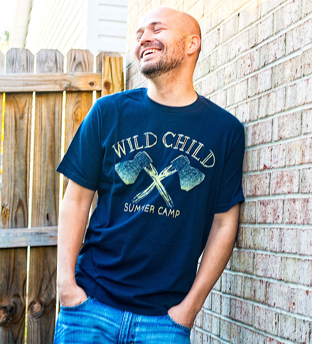 "Wild Child" Navy Tee