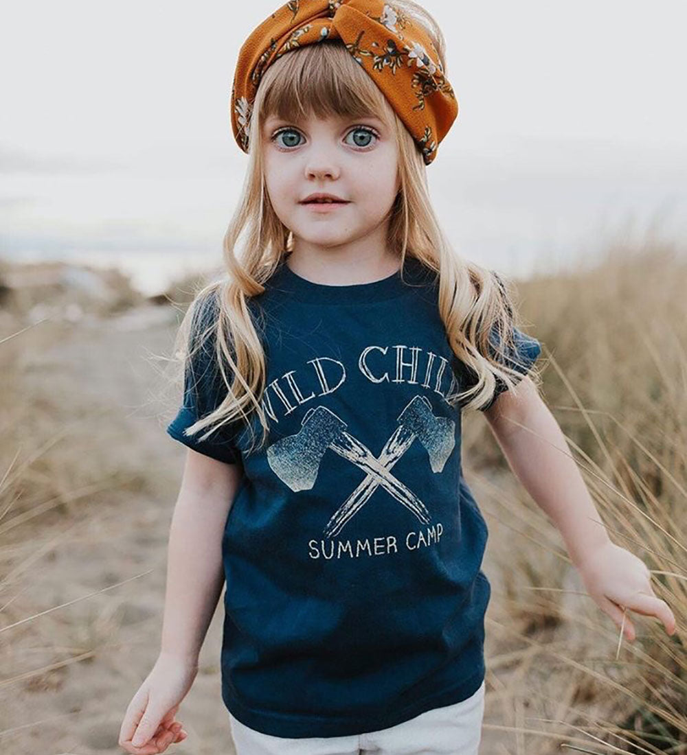 "Wild Child" Navy Kids Tee