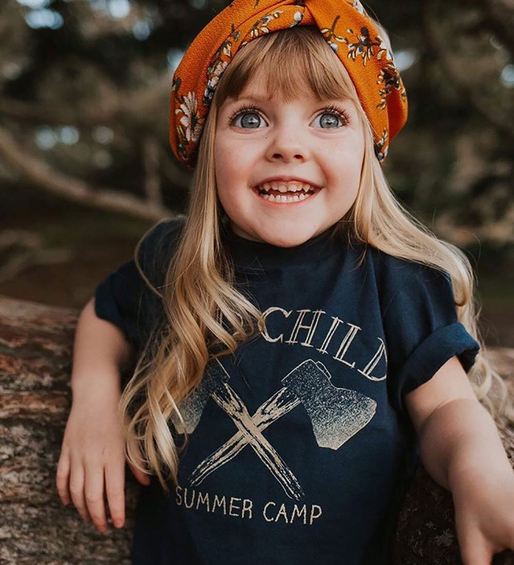 "Wild Child" Navy Kids Tee
